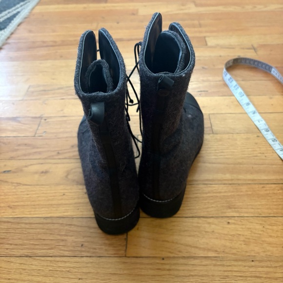 Josefina Portugal Charcoal Gray Leather & Wools Boots Size 7 - Picture 5 of 8